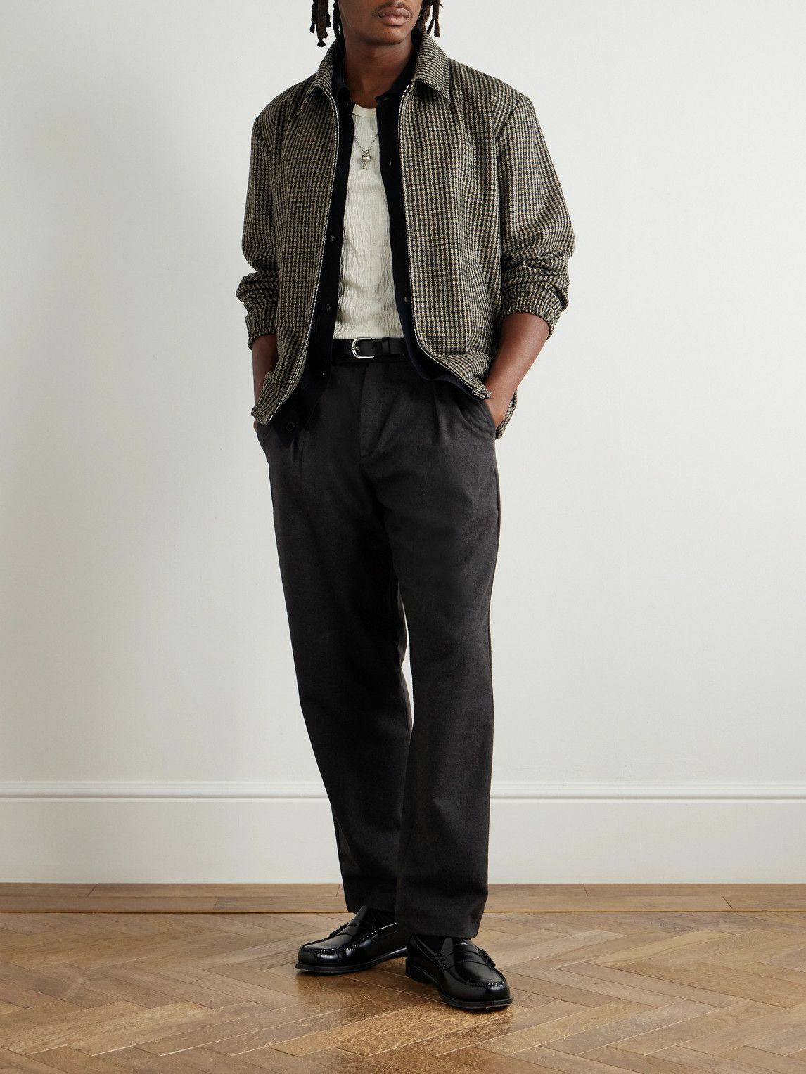 A.P.C. - Renato Straight-Leg Pleated Wool-Blend Trousers - Gray