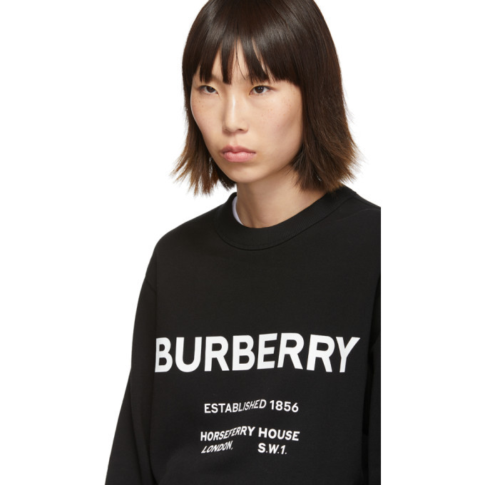 Burberry black hot sale logo sweatshirt