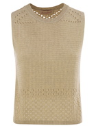 MC2 Saint Barth Aire - Crochet Knit And Mesh Top