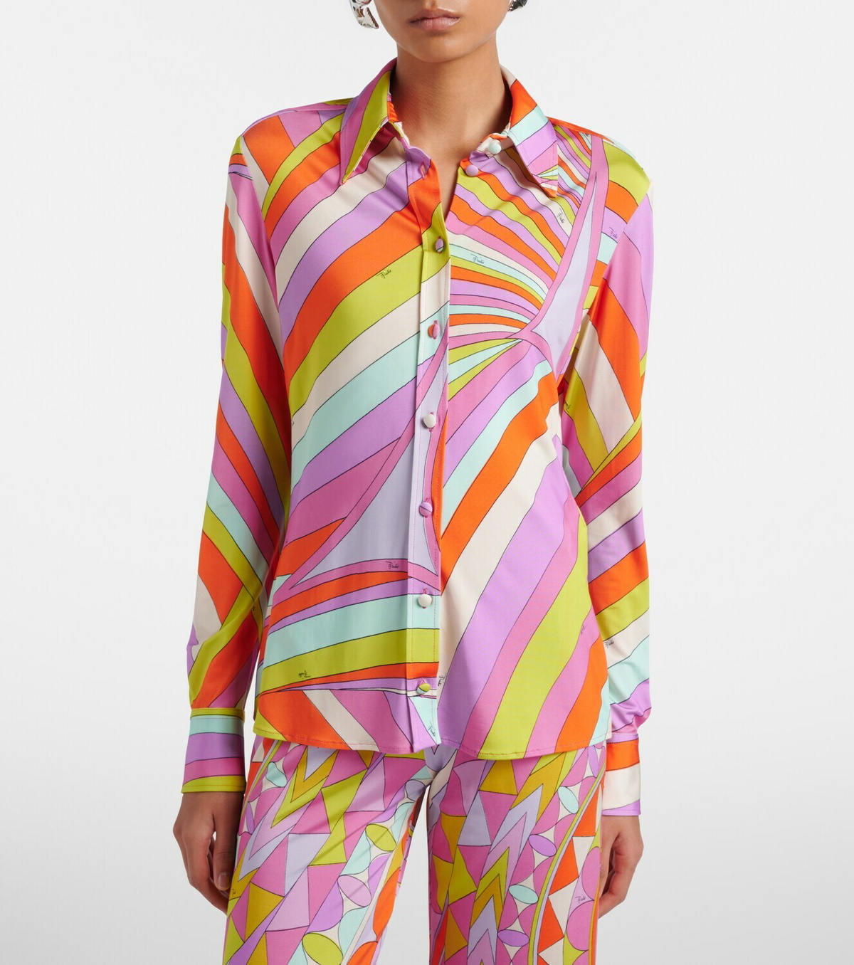 Pucci Iride satin jersey shirt