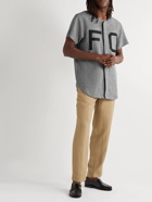 Fear of God - Logo-Appliquéd Wool-Blend Zip-Up T-Shirt - Gray
