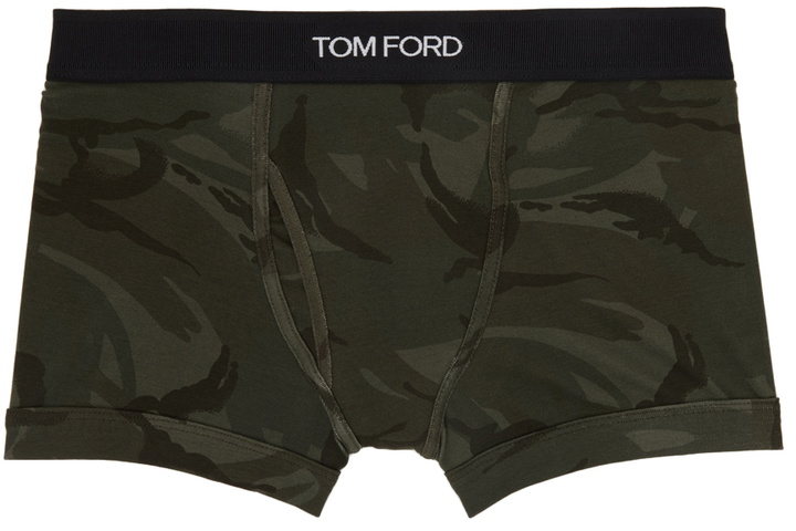 Photo: TOM FORD Green Printed Boxer Briefs