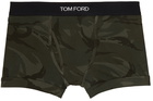 TOM FORD Green Printed Boxer Briefs