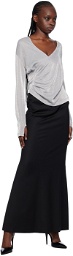 lesugiatelier Black Tailored Maxi Skirt