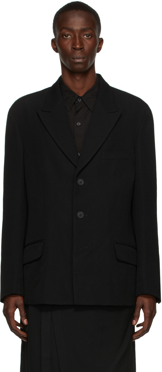 Yohji Yamamoto Black Wool Short Jacket