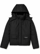 Off-White - Logo-Print Quilted Shell Hooded Down Jacket - Black