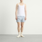 Calvin Klein Men's Heritage Cotton Poplin Sleep Short in Majorca Stripe Breezy Blue