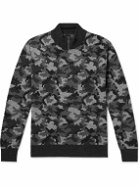 G/FORE - Camouflage-Jacquard Wool Half-Zip Sweater - Gray