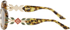 Casablanca Gold & Brown Laurel Sunglasses