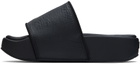 Y-3 Black Leather Slides