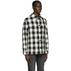 AMI Alexandre Mattiussi Black and Off-White Buttoned Jacket Shirt