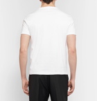Berluti - Leather-Trimmed Cotton-Jersey T-Shirt - White