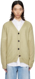 lesugiatelier Green Oversized Mohair Cardigan