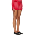 Sporty & Rich Red Signature Logo Short Shorts