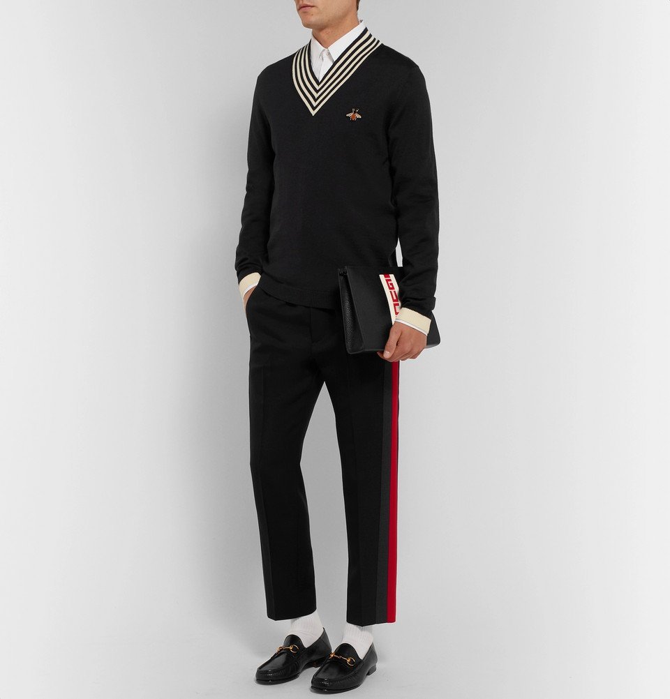 国内発送】GUCCI スラックス Straight-Leg Cotton and Mohair