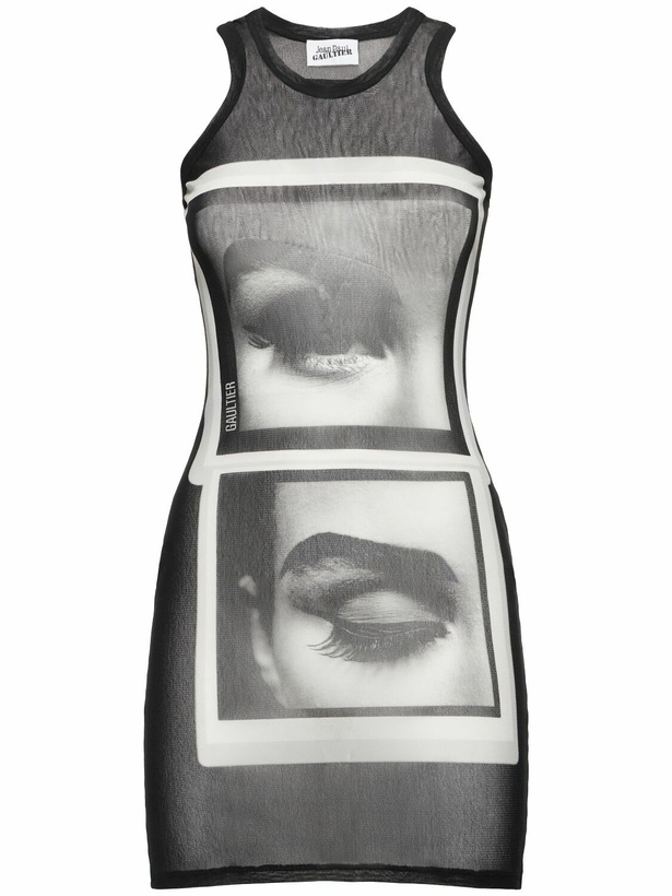 Photo: JEAN PAUL GAULTIER Eye Printed Mesh Short Dress