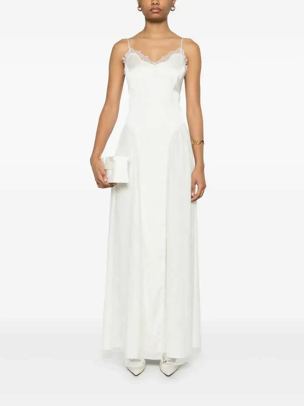 rotate birger christensen lace v neck maxi dress Lace V-neck Maxi Dress