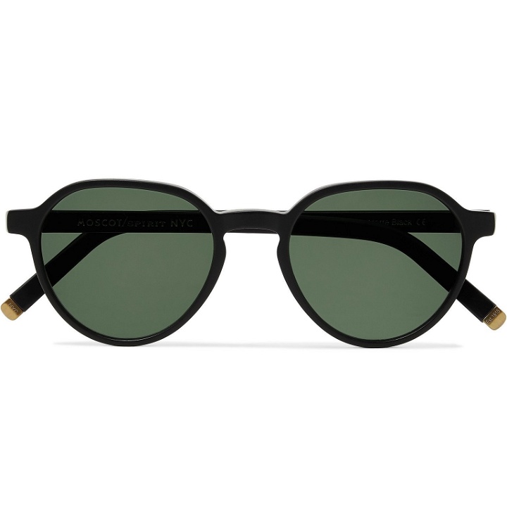 Photo: Moscot - Les Sun Round-Frame Acetate and Gold-Tone Sunglasses - Green