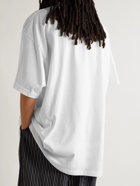 Balenciaga - Cities Oversized Logo-Print Cotton-Jersey T-shirt - White
