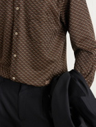 Wales Bonner - Doshi Button-Down Jacquard-Knit Shirt - Brown