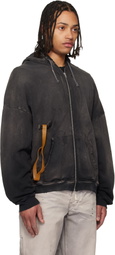 ALEXANDER DIGENOVA Black Rubber Band Hoodie