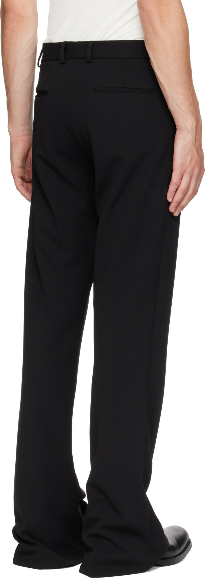 AARON ESH Black Puddle Trousers