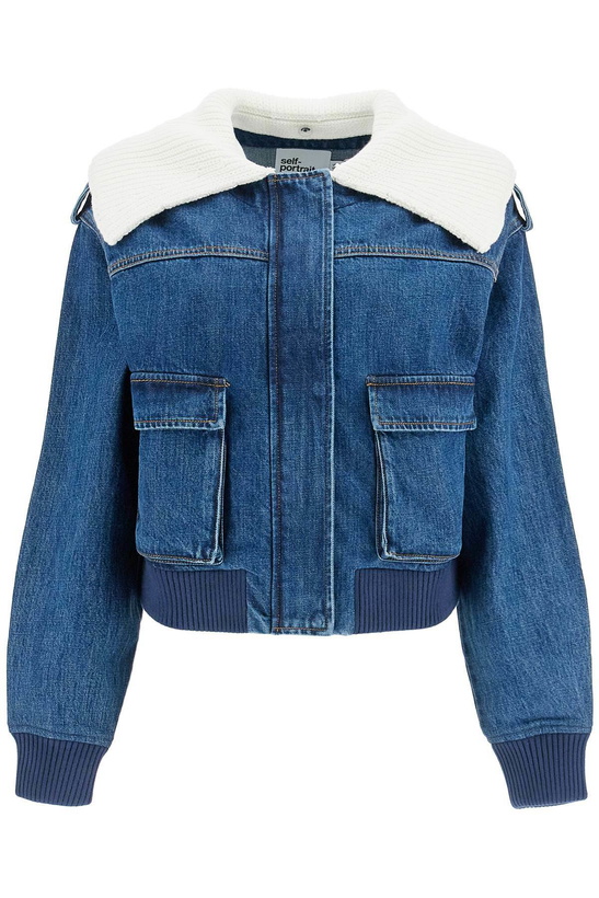 Photo: self-portrait Bomber Style Denim Jacket