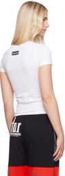 Marine Serre SSENSE Exclusive White Embroidered Logo T-Shirt