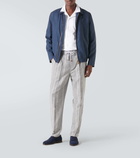 Brunello Cucinelli Linen, wool and silk-blend straight pants