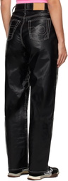 EYTYS Black Benz Faux-Leather Jeans