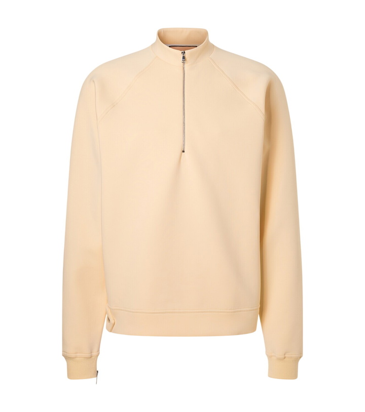 Photo: Plan C Cotton-blend half-zip sweatshirt