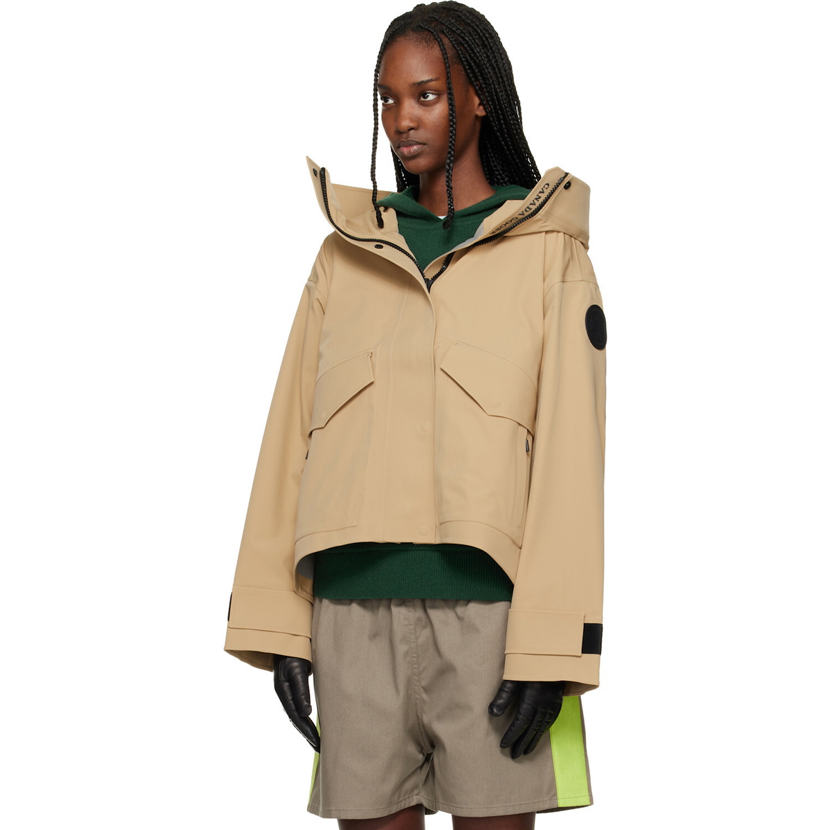 Canada Goose Beige 'Black Label' Tofino Rain Jacket