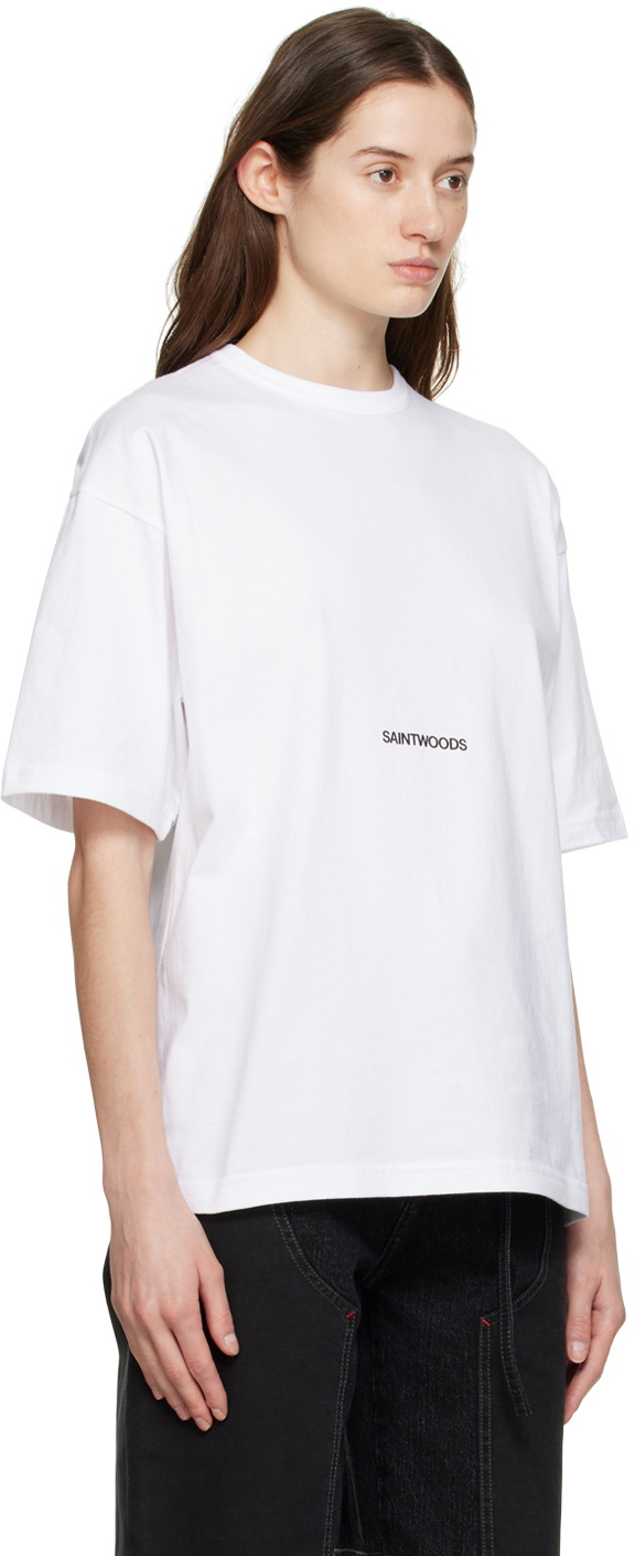 Saintwoods White Crewneck T-Shirt