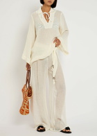 Lisa Marie Fernandez Linen-blend Wide-leg Trousers White