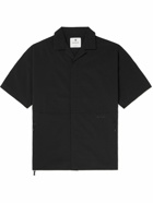 Snow Peak - Logo-Print Camp-Collar Shell Shirt - Black