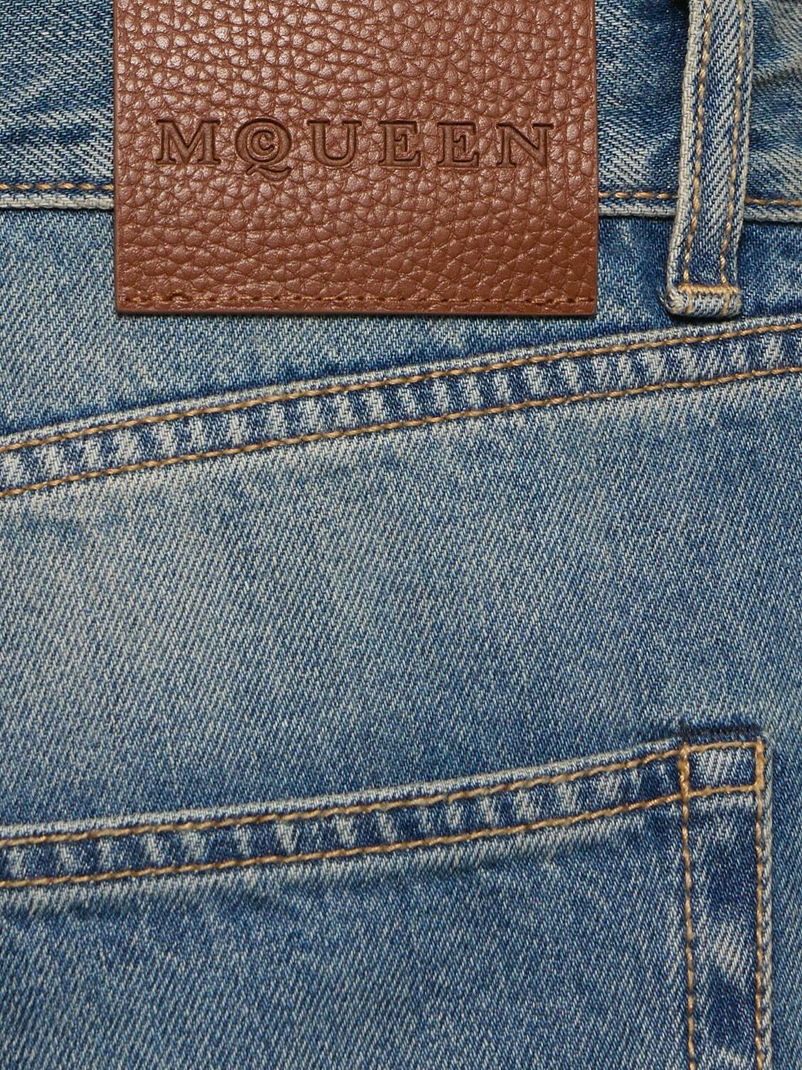 ALEXANDER MCQUEEN Cotton Denim Straight Jeans
