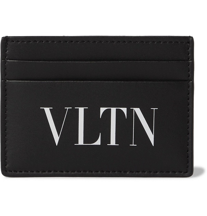 Photo: Valentino - Valentino Garavani Logo-Print Leather Cardholder - Black