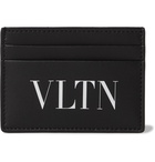 Valentino - Valentino Garavani Logo-Print Leather Cardholder - Black