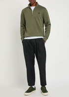 Fred Perry Half-zip Cotton Sweatshirt Green