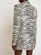 BALMAIN - Oversize Zebra Lurex Blazer