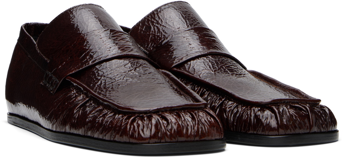 Jil Sander Burgundy Patent Leather Loafers Jil Sander display picture 2