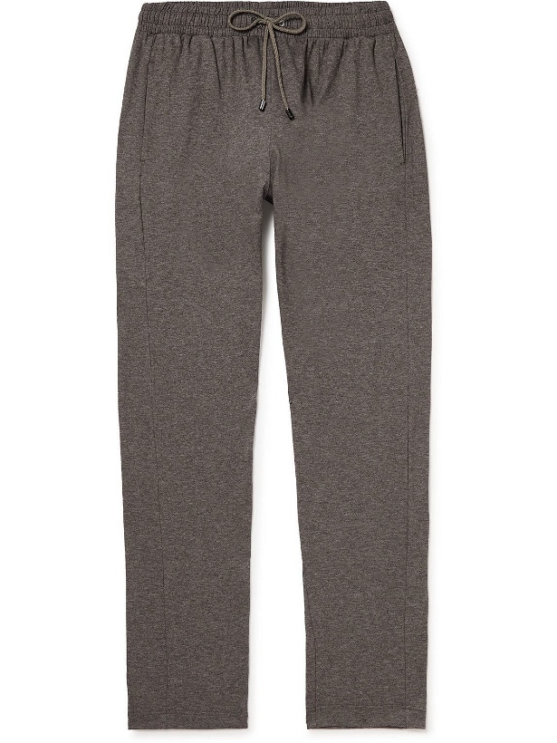 Photo: Zimmerli - Tapered Stretch Cotton and Cashmere-Blend Sweatpants - Brown