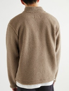 Folk - Logo-Appliquéd Fleece Half-Placket Jacket - Neutrals