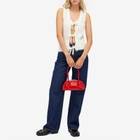 MARGE SHERWOOD Women's Bessette Shoulder Bag in Apple Red Crinkle 