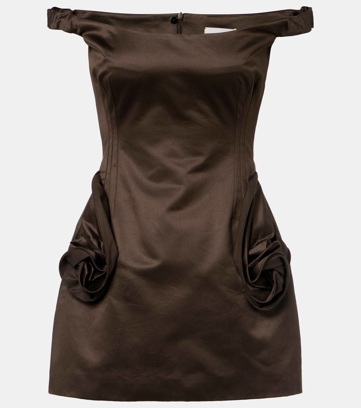Magda Butrym Floral-appliqué cotton corset dress