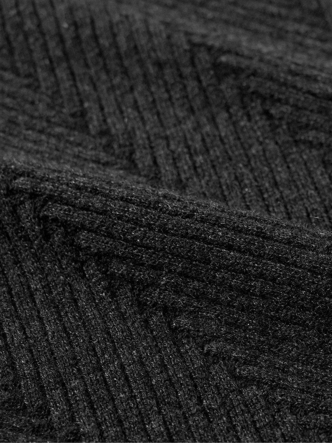 Dunhill - Ribbed Herringbone Cashmere Sweater - Gray Dunhill