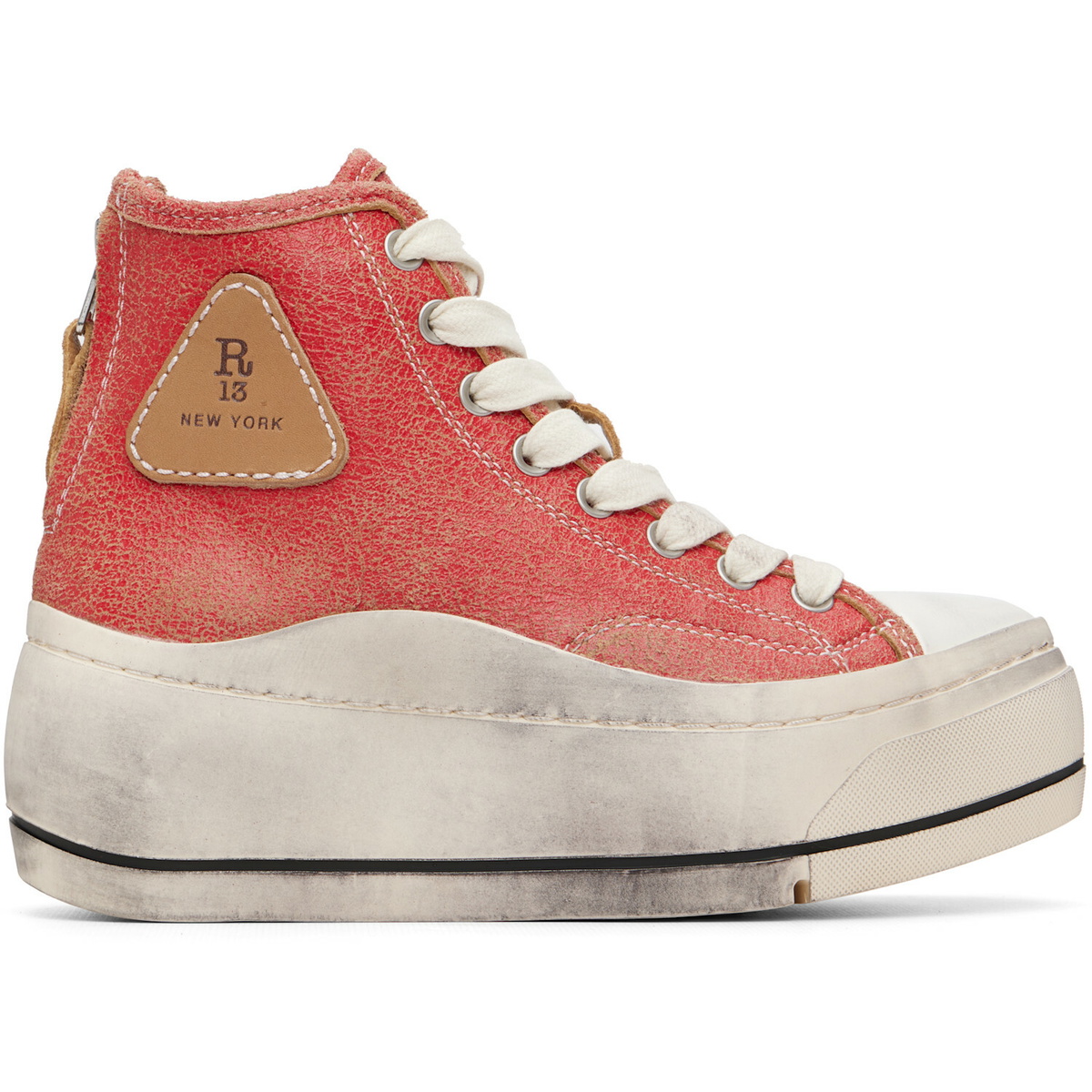R13 Red Kurt High Top Sneakers
