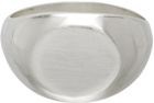 Jil Sander Silver Classic Chevalier Ring