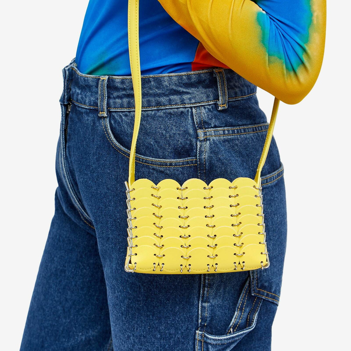 Paco Rabanne Women's Pacoio Mini Bag in Yellow Paco Rabanne