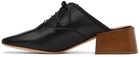 Loewe Black Slip-On Derby Mules